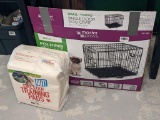 Located at alternate address in Prentice. New in box folding pet crate for small dogs, plus a