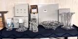 Located at alternate address in Prentice. PartyLite candle pieces from the Lead Crystal Collection,