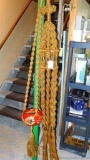 Located at alternate address in Prentice. Very vintage macrame plant hangers. Longest is over 6'.
