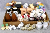 Unique salt n' pepper shakers. One brand incl Lenox. All shakers look to be in good condition. Sizes
