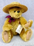 Handmade teddy bear as part of the American Teddy Bear Artists Guild. Jointed bear stands approx.