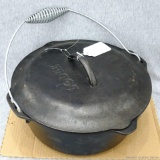 Lodge cast iron Dutch oven is 13