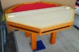 Classic poker or game table is very sturdy and in good condition. Felt top is in good condition,