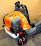 Husqvarna X-Torq leaf blower is Model 560BTS. Runs nicely and blows great. Great for yard clean up