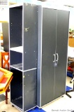 Handy garage or basement storage cabinet and shelf unit. Storage cabinet measures approx. 75