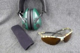 Pair of Remington electronic shooting muffs and some Nemesis glasses. Muffs did not turn on, but may