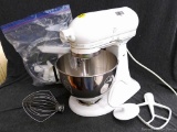 Nice Kitchen Aid Ultra Power Plus mixer comes with a variety of attachments incl cover; beater,