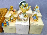 Six Cherished Teddies figurines with original boxes and COAs. Including Molly - Friendship Softens a
