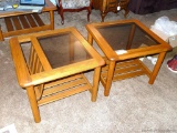 Located at alternate address in Prentice. Two nice looking side tables, one has magazine rack. Match