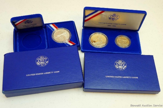 1986 proof set includes Liberty Half Dollar and Liberty Silver Dollar; 1986 Liberty Silver Dollar.