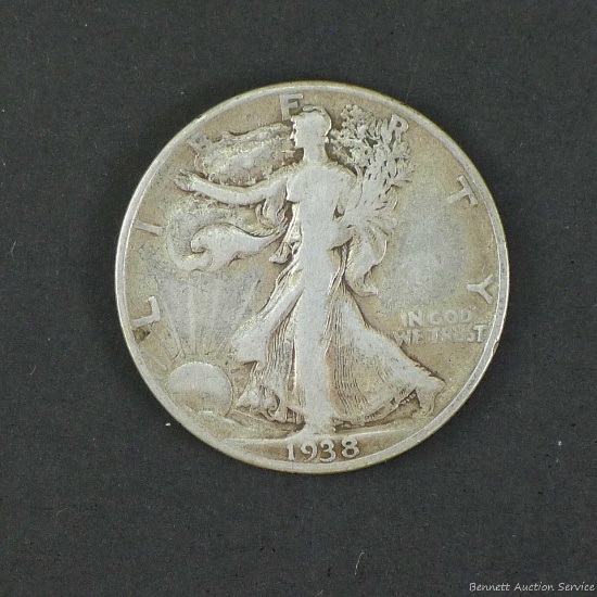 Key Date: 1938-D Walking Liberty silver half dollar.