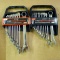 Metric and standard combination wrench sets.