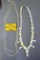 Vintage costume jewelry necklace and matching brooch; one chain marked 925 is 9-1/2