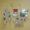 Pabst Blue Ribbon beer drinking glasses, Schmidt Beer glass pitcher about 8'' tall, Old Style Lager