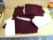 Maroon or burgundy wool and buckskin leather pieces for a project in progress. Looks like maybe a