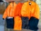 Blaze orange and camouflage hunting clothes incl 2xl Jerzees sweatshirt, 4xl tall Gunflint men's