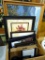 Contemporary and older framed pieces, largest about 25