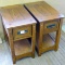 Two matching Ashley end tables are in good condition. Each table is 23