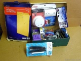 Office supplies and more including Scotch tape, stapler & staples, scissors, clasp storage