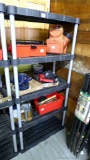 Rubbermaid shelving unit is 3' wide 1 1/2' deep 6' high.