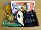 Jason model 253 binoculars in good condition, along with vintage toys incl. Win, Lose, or Draw,