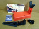 MCN pistol rest with original box; Bushnell tripod.