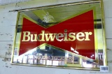 Budweiser King of Beers golden tinted mirror sign. In nice condition, it measures 17'' x 25''