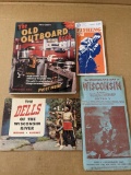 Old Wisconsin tourism books including The Dells of the Wisconsin River Indian History; The