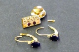 Banta tie tack is marked 14K and measures 1/2