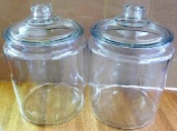 Two nice canister jars are each about 14