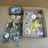 Minnesota decoy collectors pins back to 1981, Whitetails unlimited and other sporting buttons
