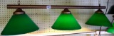 Retro pool table light is in good condition and matches the other in lot 470. About 53