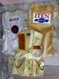 Several neat old coat patches come on three vintage trap shooing vests. Patches up to 10