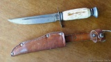 German sheath knife by Olsen Knife Co. is marked Solingen and is 8-1/2