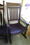 Front porch style rocking chair is about 24