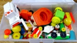 Lot incl mostly all old Fisher's Price Little People from back when they made toys to last. Incl FP