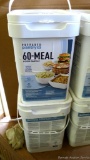 Two 20 lb. buckets of Emergency Food Supply by Prepared Pantry. Each bucket contains 60 meals