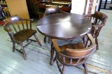 Dining table has four chairs. Table about 41
