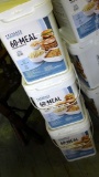 Three buckets of unopened Prepared Pantry 60-Meal food supply have up to 30 year shelf life. Just