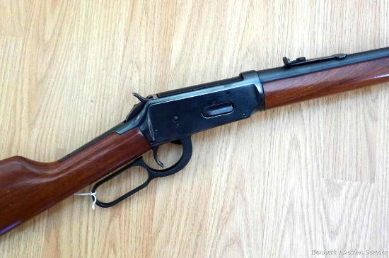 Winchester Model 94 lever action rifle in .30-30. 20" barrel has a shiny, bright bore with sharp