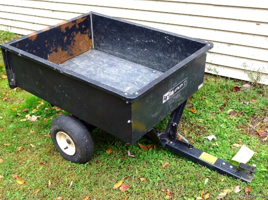 Agri-Fab model 10 dumping utility trailer is of all steel construction and has a 3 1/2' x 2 1/2'