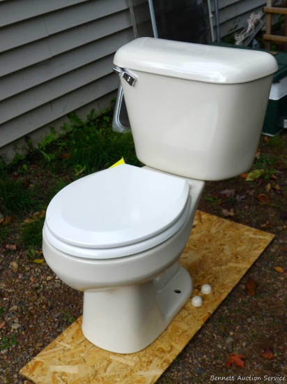 Mansfield insulated tank toilet, has been rebuilt and is very clean.