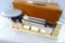 Ohaus Triple Beam Balance, with case. Measures 17'' long. Scale works.