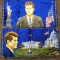 Two John F. Kennedy velvet wall tapestries. One scene is JFK at the White House and the other scene