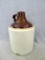 Stoneware jug stands approx. 9