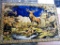 Velvet buck scene wall tapestry, measures 6' x 4', nice piece in good condition.