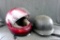 Size large shell helmet in good condition and a thermal helmet, has some scratches, face shield open