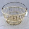 Nice metal wired basket. Some paint chips but in good condition, measures 14'' dia x 7'' deep