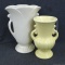 Two vintage flower vases; largest measures 7-1/2