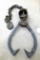 No. 59 swiveling ice tongs were made by DLT Co. Has 5/16